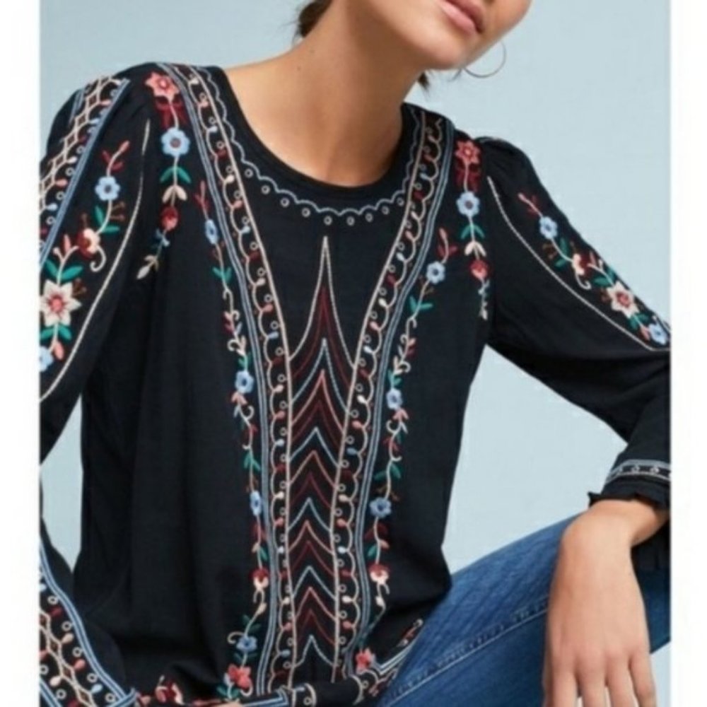 One September Wesley embroidered Longsleeve top